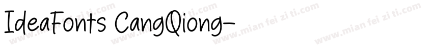 IdeaFonts CangQiong字体转换